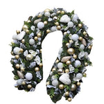 White and Gold Fresh Festive Garland - Flowers Box London