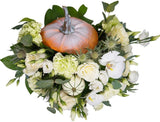 White and Green Elegant Pumpkin - Flowers Box London