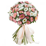 White and Pink Aster Bouquet