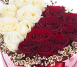 White and Red Heart Box