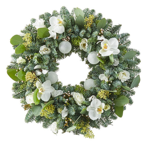 White and Silver Christmas Wreath