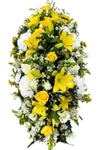 White and Yellow Casket Cover