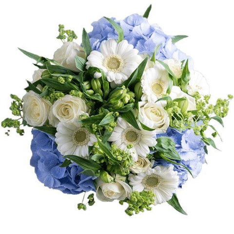 White Cloud on Blue Sky Bouquet - Flowers Box London