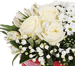 White Flowers Rain Heart Box