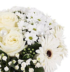 White Flowers Rain Heart Box