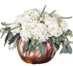 White in Rose Gold Arrangement