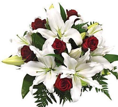 White Lily & Roses