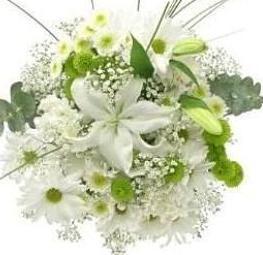 White on White Bouquet - Flowers Box London