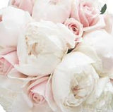 White Peonies and Pink Roses Bouquet
