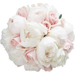 White Peonies and Pink Roses Bouquet
