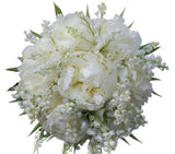 White Peonies with Lily of Valley Bouquet