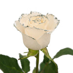 White Rose Silver Glitter Bouquet