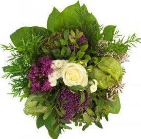 White Rose With Greenery - Flowers Box London