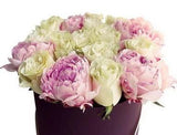 White Roses and Peony Box - Flowers Box London