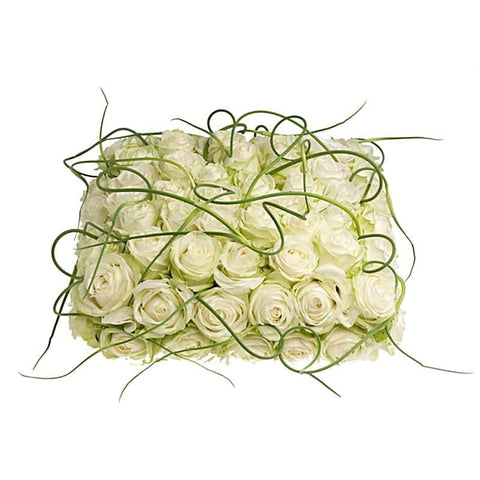 White Roses Pillow - Flowers Box London