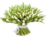 White Tulips Bouquet - Flowers Box London
