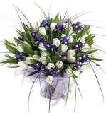 Iris and tulip bouquet