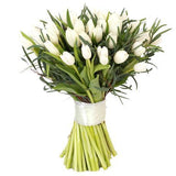 White Tulips with Greenery