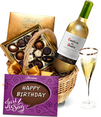 White Wine and Lindt Chocolate Hamper