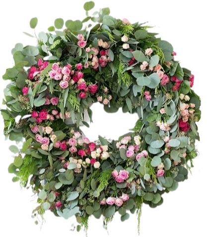 Wild Spray Roses Door Wreath
