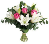 With a Pink Accent Bouquet - Flowers Box London