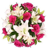 With a Pink Accent Bouquet - Flowers Box London