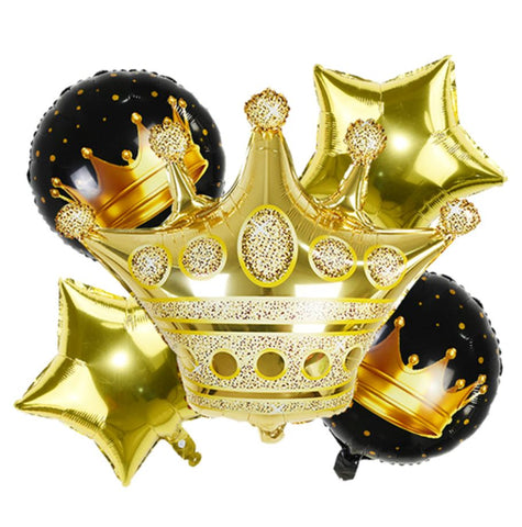 Wonderful Gold and Black Gift Balloon Set