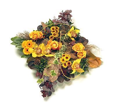 Woodland Yellow Cushion - Flowers Box London