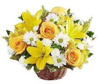Yellow Basket Colors - Flowers Box London