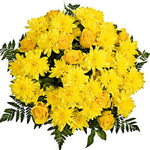 Yellow Chrysanthemum and Roses Bouquet