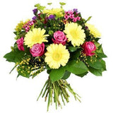 Yellow Gerber & Roses Bouquet - Flowers Box London