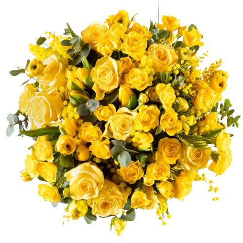 Yellow Ray Bouquet - Flowers Box London
